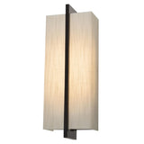 AFX Lighting APS051314LAJUDES-JT Apex 14 Inch Tall LED Wall Sconce In Espresso With Jute Shade-White Bottom & Top Acrylic Diffuser