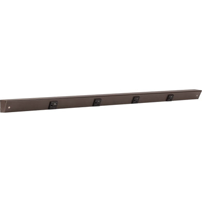 Task Lighting APT24-4BBZ-6PK 24" Slim Profile Angled Power Strip - 4 Single Black Receptacles - Bronze Finish - (Pack of 6)
