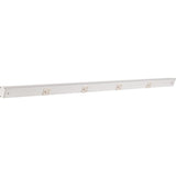 Task Lighting APT30-4W-P-WT 30" Slim Profile Angled Power Strip - 4 Single White Receptacles - White Finish