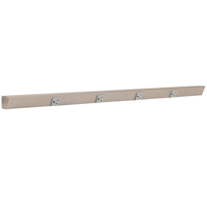 Task Lighting APT36-4G-P-SN 36" Slim Profile Angled Power Strip - 4 Single Gray Receptacles - Satin Nickel Finish