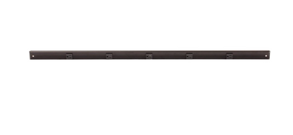 Task Lighting APT42-5BBK-6PK 42" Slim Profile Angled Power Strip - 5 Single Black Receptacles, Black Finish