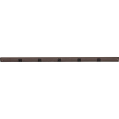 Task Lighting APT42-5BBZ-6PK 42" Slim Profile Angled Power Strip - 5 Single Black Receptacles, Bronze Finish, Pack of 6