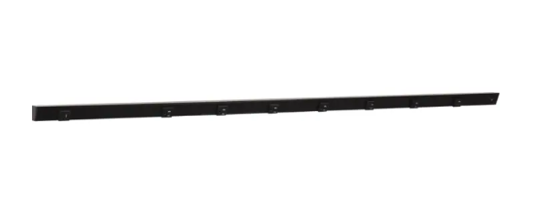 Task Lighting APTUL60-8BBK 60" Slim Angled Power Strip - Right Wire Entry - 7 Black Receptacles - Left Side USB-A/C - 120V - Black Finish