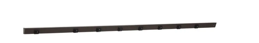 Task Lighting APTUL60-8BBZ 60" Slim Angled Power Strip - Right Wire Entry - 7 Black Receptacles - Left Side USB-A/C - 120V - Bronze