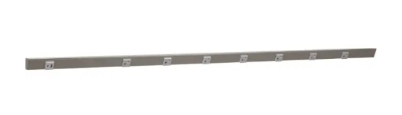 Task Lighting APTUL60-8GSN 60" Slim Angled Power Strip - Right Wire Entry - 7 Gray Receptacles - Left Side USB-A/C - 120V - Stain Nickel