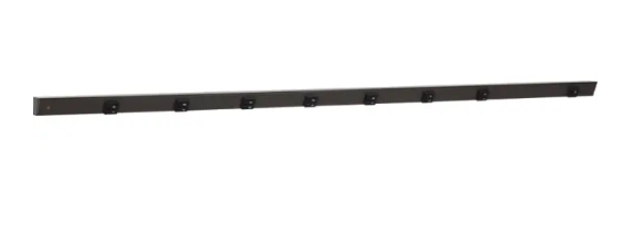 Task Lighting APTUR60-8BBZ 60" Slim Angled Power Strip - Left Wire Entry - 7 Black Receptacles - Right Side USB-A/C - 120V - Bronze