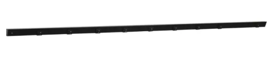 Task Lighting APTUR72-9GSN 72" Slim Angled Power Strip - Left Wire Entry - 8 Black Receptacles - Right Side USB-A/C - 120V - Satin Nickel