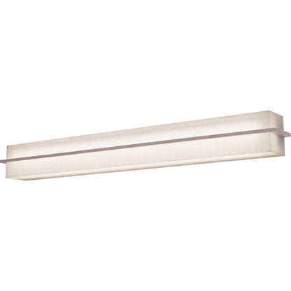 AFX Lighting APV510540LAJD2WG-LW Apex 51 Inch LED Bath Vanity Light In Weathered Grey With Linen White Shade-White Bottom And Top Acrylic Diffuser