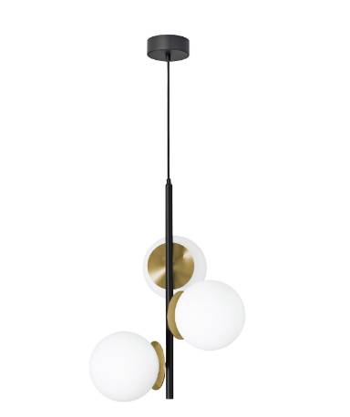 AFX Lighting ARNP17LAJD4BKLB Arren 17 Inch LED Pendant Mount, Ceiling Light, 120-277V ,Wattage 27W, 5CCT 2700K/3000K/3500K/4000K/5000K , Black/Light Antique Brass Finish