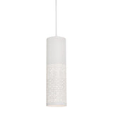 AFX Lighting ASHP0407L30D2WH Ash 4 Inch LED Perforated Pendant In White With White Acrylic Bottom Diffuser