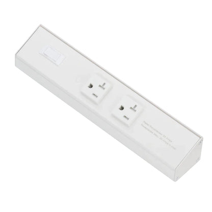 American Lighting ATOM-120V-10-WH Atom 10" Power Strip, 2 Receptacles, Voltage 120V, White Finish