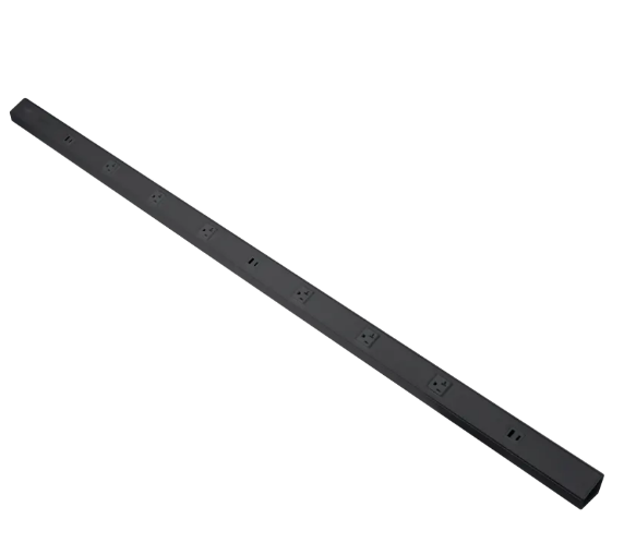 American Lighting ATOM-120V-60-BK ATOM 60" Power Strip – Black Finish, 6x 20A TR Receptacles, 3 USB Ports, Reset Switch