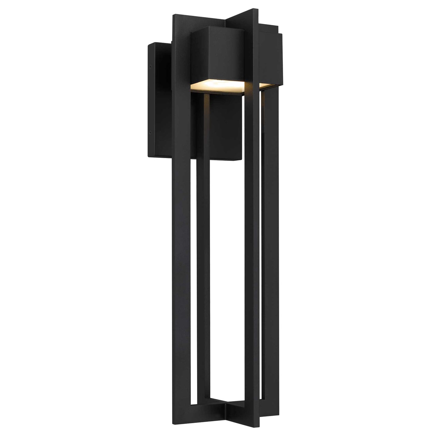 Alteck lighting AW0004-3CCT-W-BK 4 Bar 23" LED Outdoor Wall Sconce Light - Finish: Sand Black