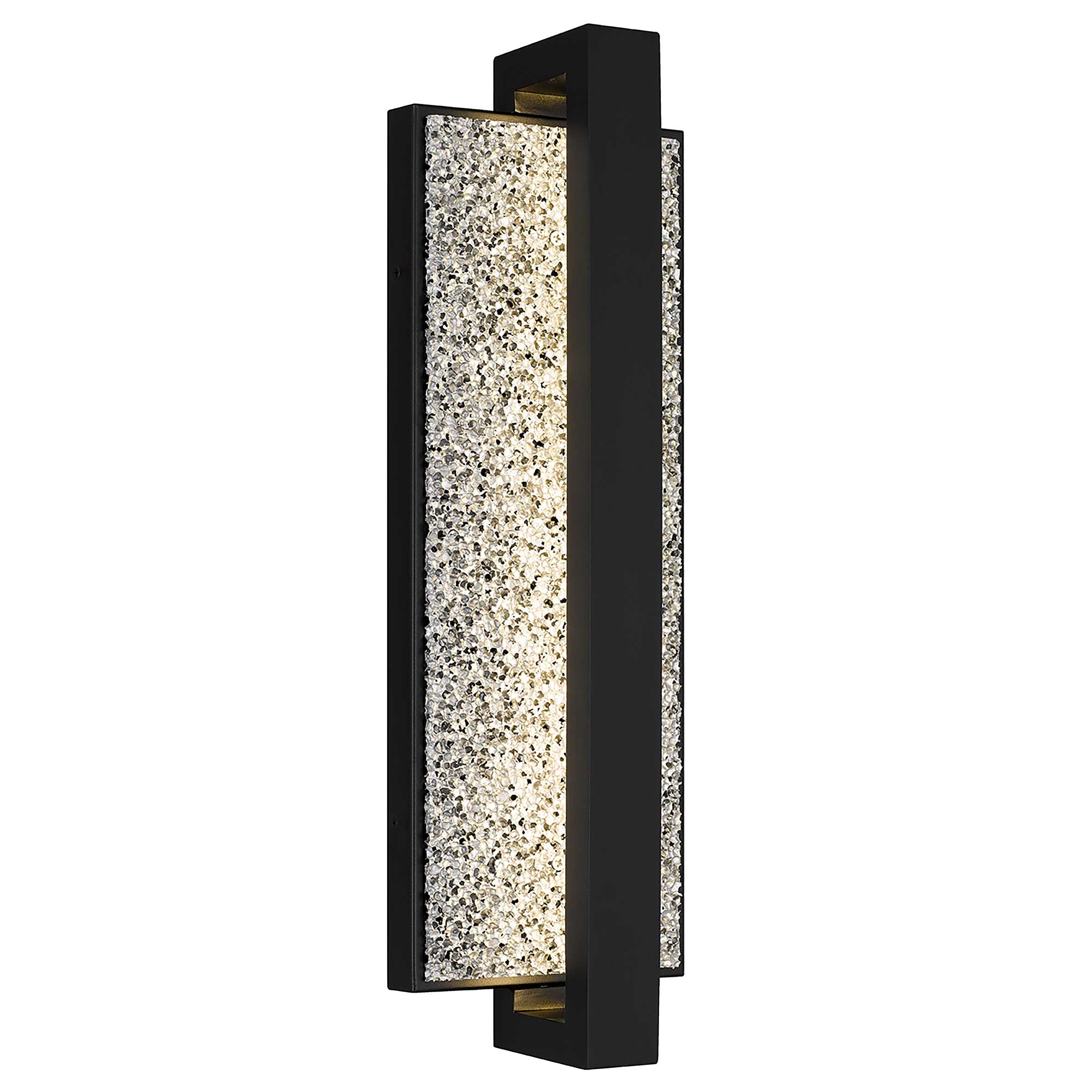 Alteck lighting AW0005-3CCT-W-BK Seafoam 19" LED Outdoor Wall Sconce Light  - Finish: Sand Black