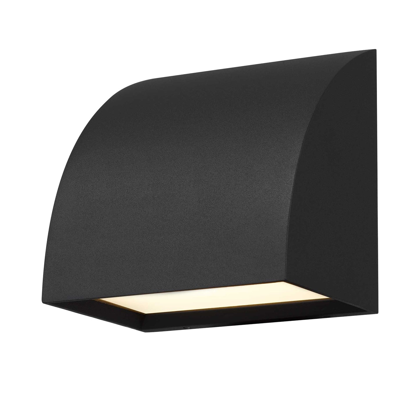Alteck lighting AW0029-3CCT-W-BK Slope LED Outdoor Wall Sconce With Modern Angled Exterior Light - Finish: Sand Black