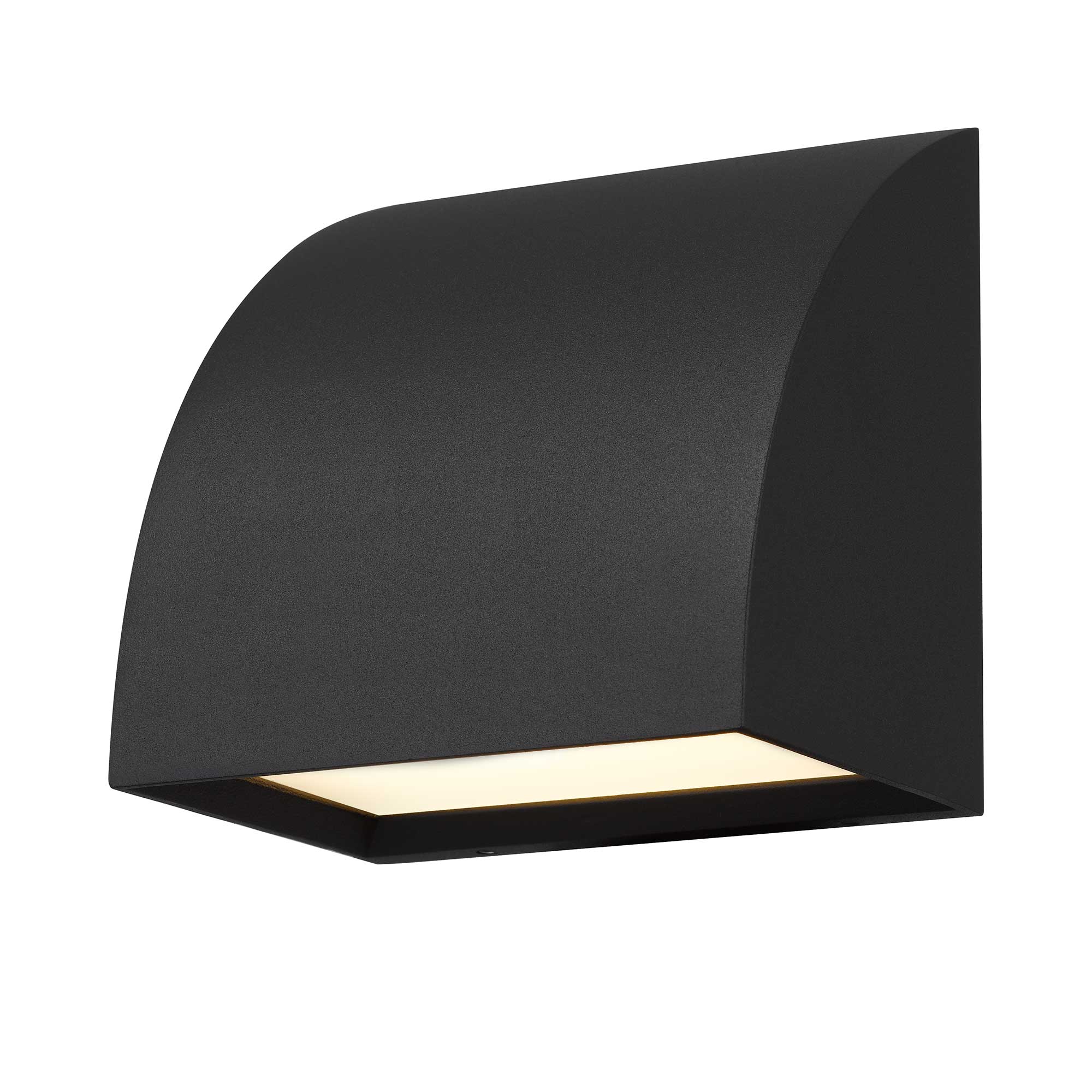 Alteck lighting AW0029-3CCT-W-BK Slope LED Outdoor Wall Sconce With Modern Angled Exterior Light - Finish: Sand Black