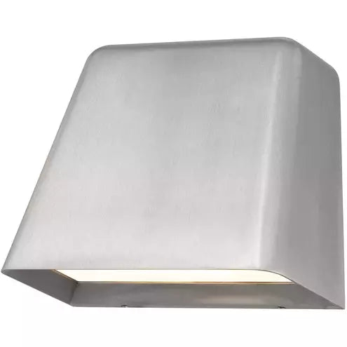 Alteck lighting AW0031-3CCT-W-BA Veil LED 4.63 inch Brushed Aluminum Outdoor Wall Sconce, 3CCT 3000K/4000K/5000K , Lumens 350lm, Watt 15W