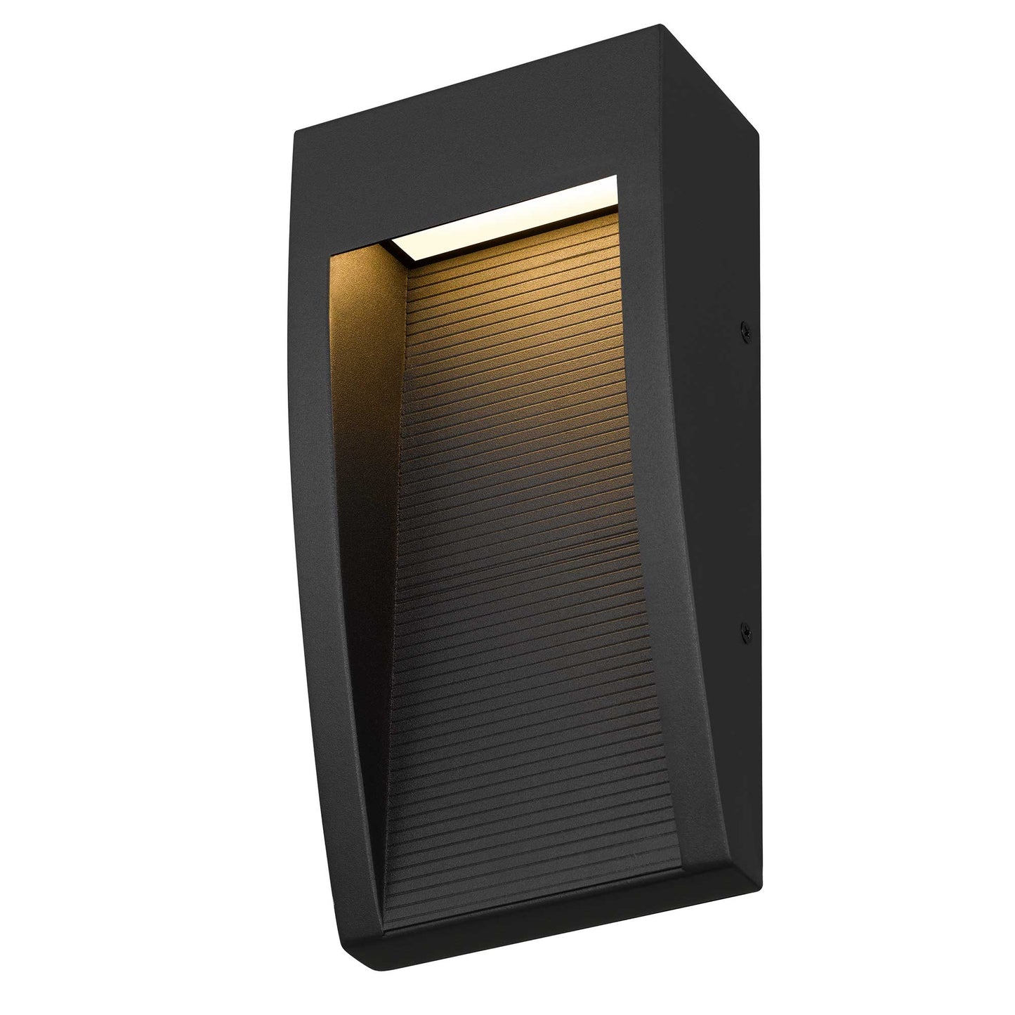 Alteck lighting AW0038-3CCT-W-BK Taper LED Outdoor Wall Sconce With Modern Tapered Exterior Light - Finish: Sand Black