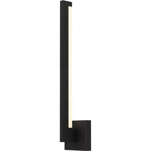 Alteck lighting AW0041-3CCT-W-BK Lana LED 24 inch Sand Black Outdoor Wall Sconce, 3CCT 3000K/4000K/5000K, Lumens 1016lm, Watt 15W
