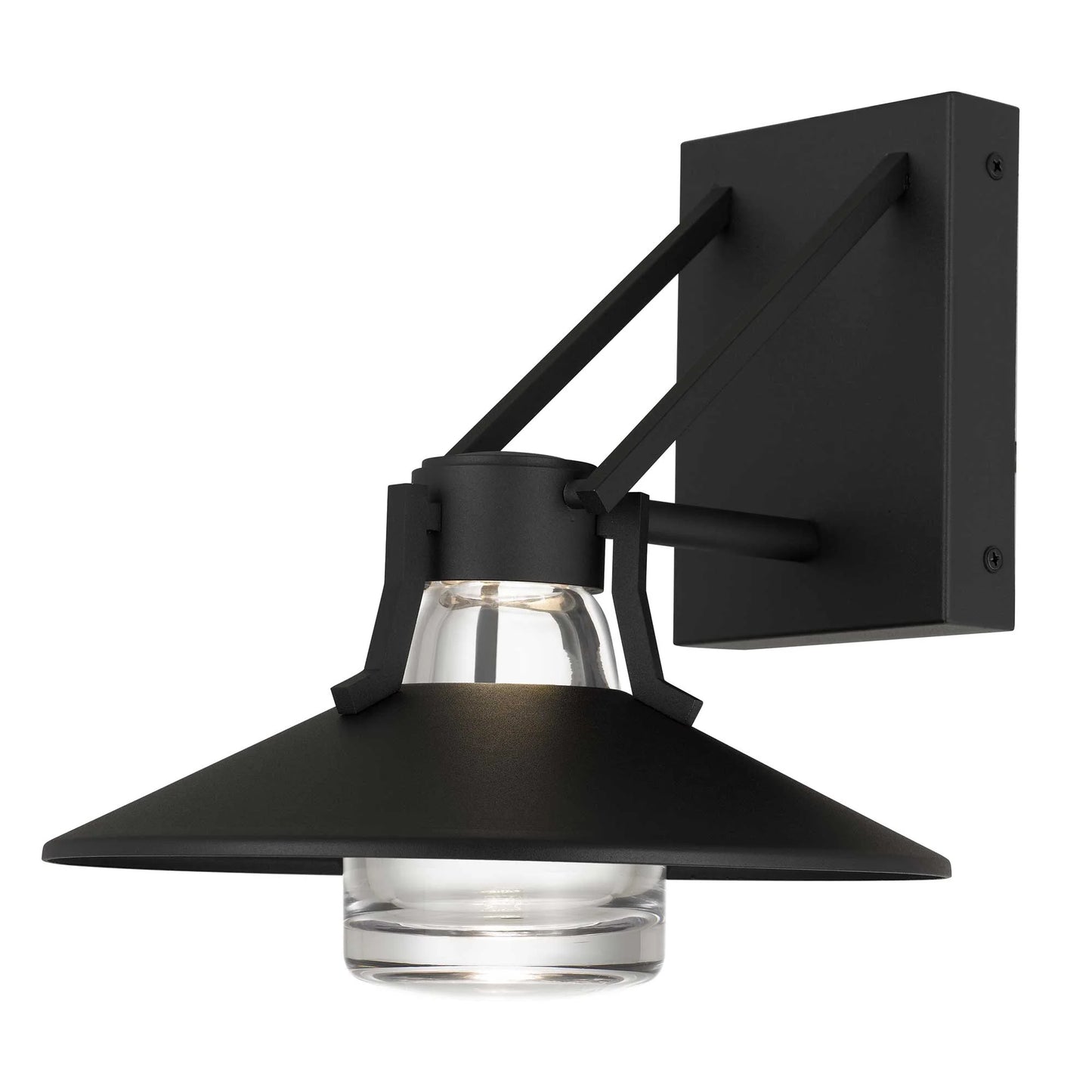 Alteck lighting AW0044-3CCT-W-BK 10.5" Radiant LED Outdoor Wall Sconce With Modern Geometric Exterior Light - Finish: Sand Black
