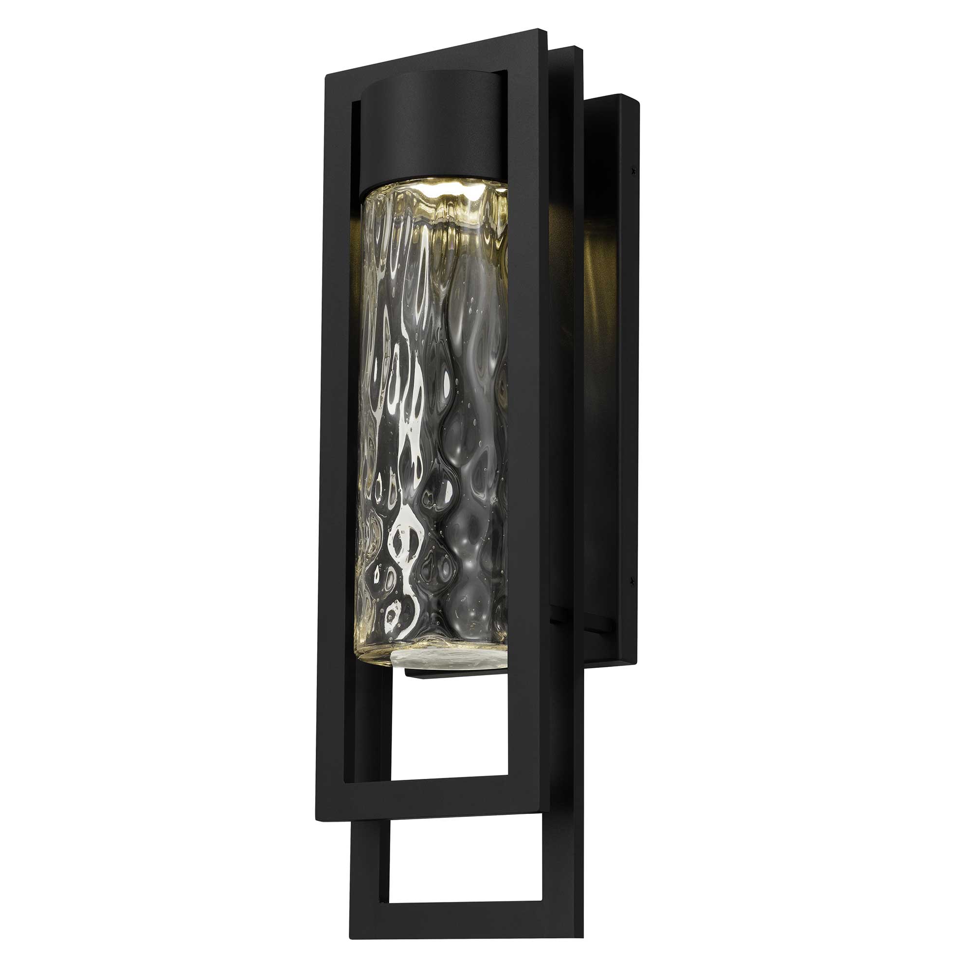 Alteck lighting AW0051-3CCT-W-BK 2 Step 19" LED Outdoor Wall Sconce Light - Finish: Sand Black