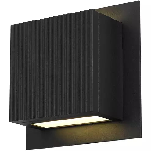 Alteck lighting AW0061-3CCT-W-BK Miami LED 6.25 inch Sand Black Outdoor Wall Sconce, 5CCT 2700K/3000K/3500K/4000K/5000K , Lumens 691lm, Watt 18W
