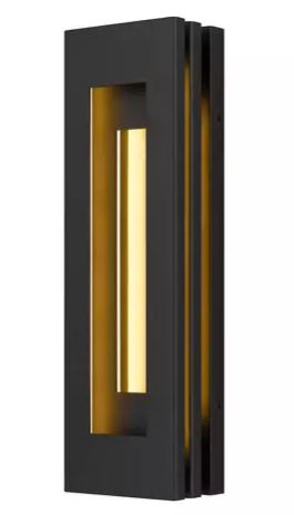 Alteck lighting AW0080-3CCT-W-BK Layer LED 22 inch Sand Black Outdoor Wall Sconce, 3CCT 3000K/4000K/5000K, Lumens 670lm, Watt 32