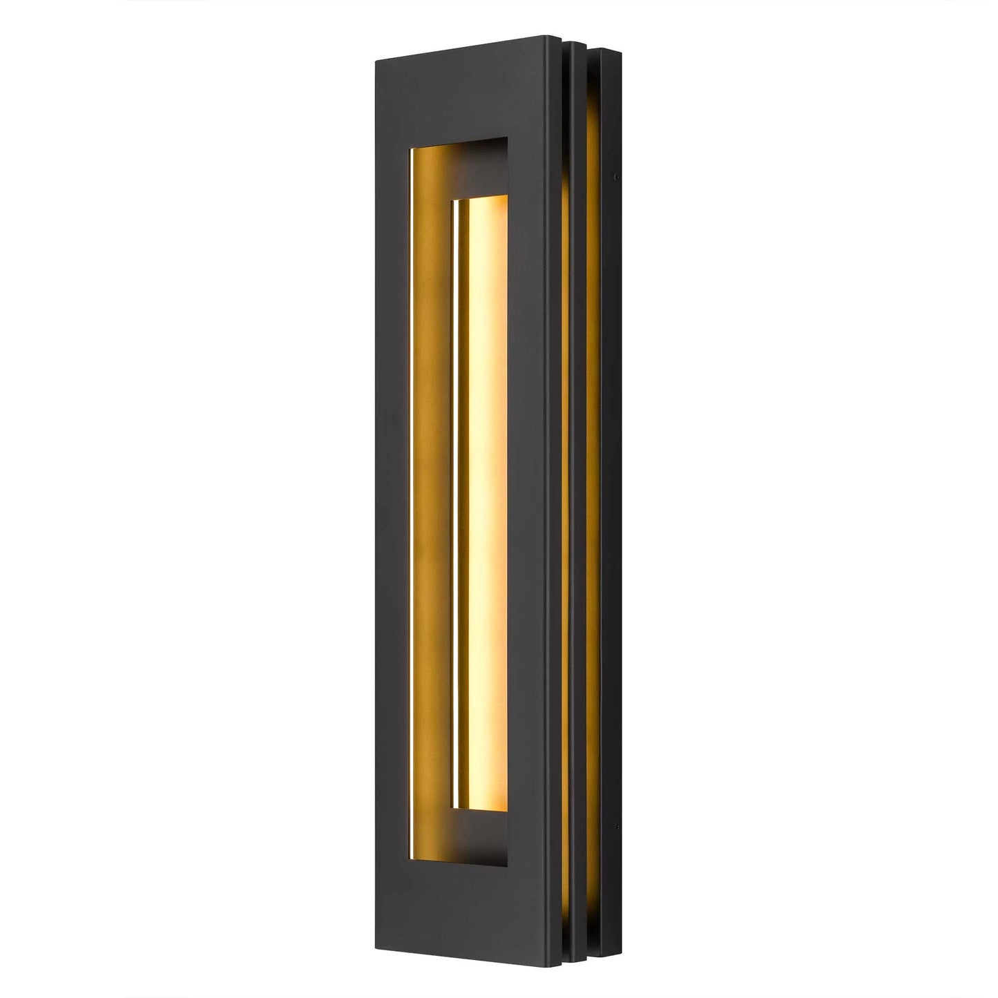 Alteck lighting AW0081-3CCT-W-BK 30" Layer LED Outdoor Wall Sconce With Modern Architectural Exterior Light - Finish: Sand Black