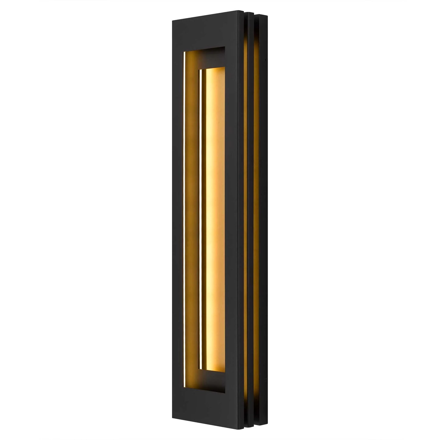 Alteck lighting AW0082-3CCT-W-BK 38" Layer Outdoor Wall Sconce With Modern Architectural LED Wall Light - Finish: Sand Black