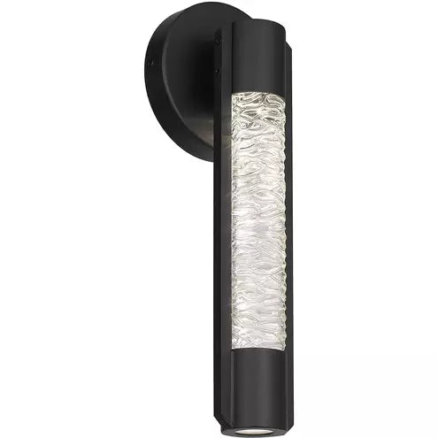 Alteck lighting AW0087-3CCT-W-BK Tig LED 14 inch Sand Black Outdoor Wall Sconce, 3CCT 3000K/4000K/5000K, Lumens 218lm, Watt 5W