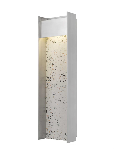 Alteck lighting AW0096-3CCT-W-BA Terrazzo 1-lt 20" Tall LED Outdoor Wall Sconce, 3CCT Selectable