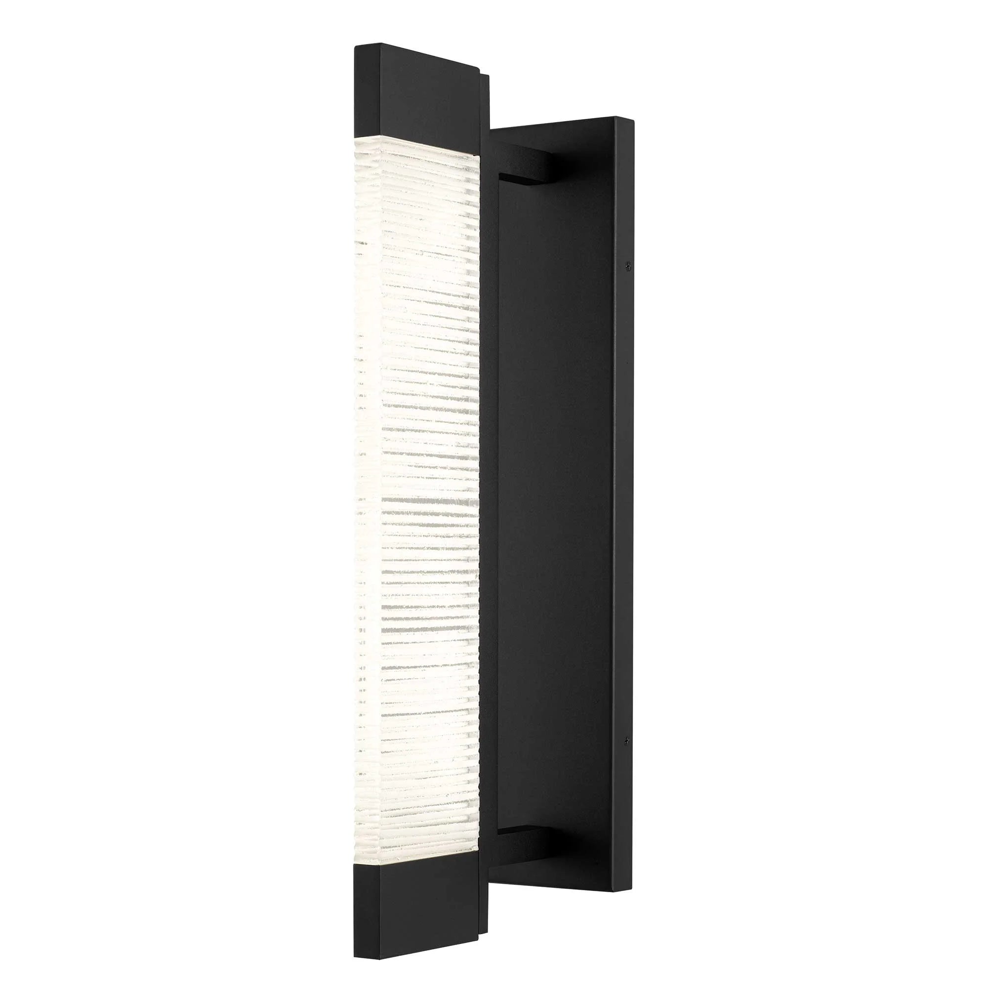 Alteck lighting AW0097-3CCT-W-BK 21" Solice Outdoor Wall Sconce With Modern Architectural LED Exterior Wall Light - Finish: Sand Black