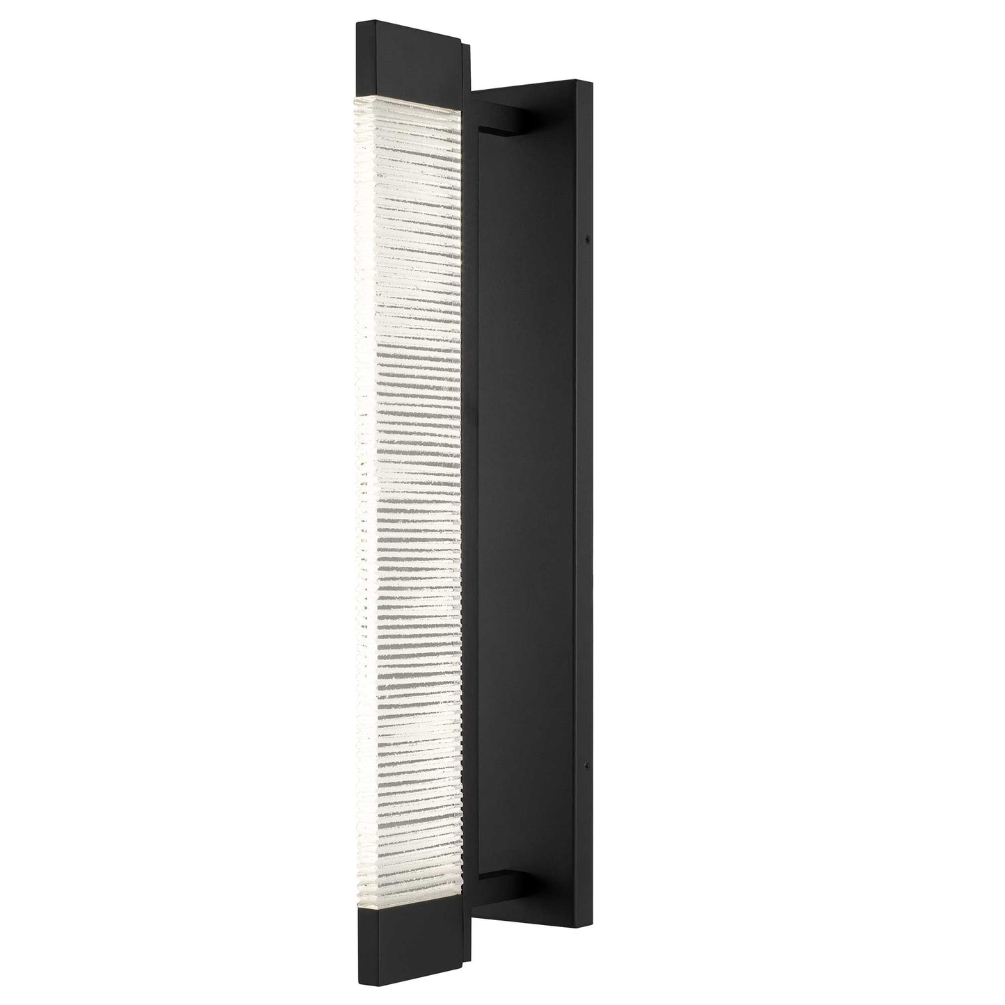 Alteck lighting AW0098-3CCT-W-BK 27" Solice Outdoor Wall Sconce With Modern Architectural LED Exterior Wall Light - Finish: Sand Black