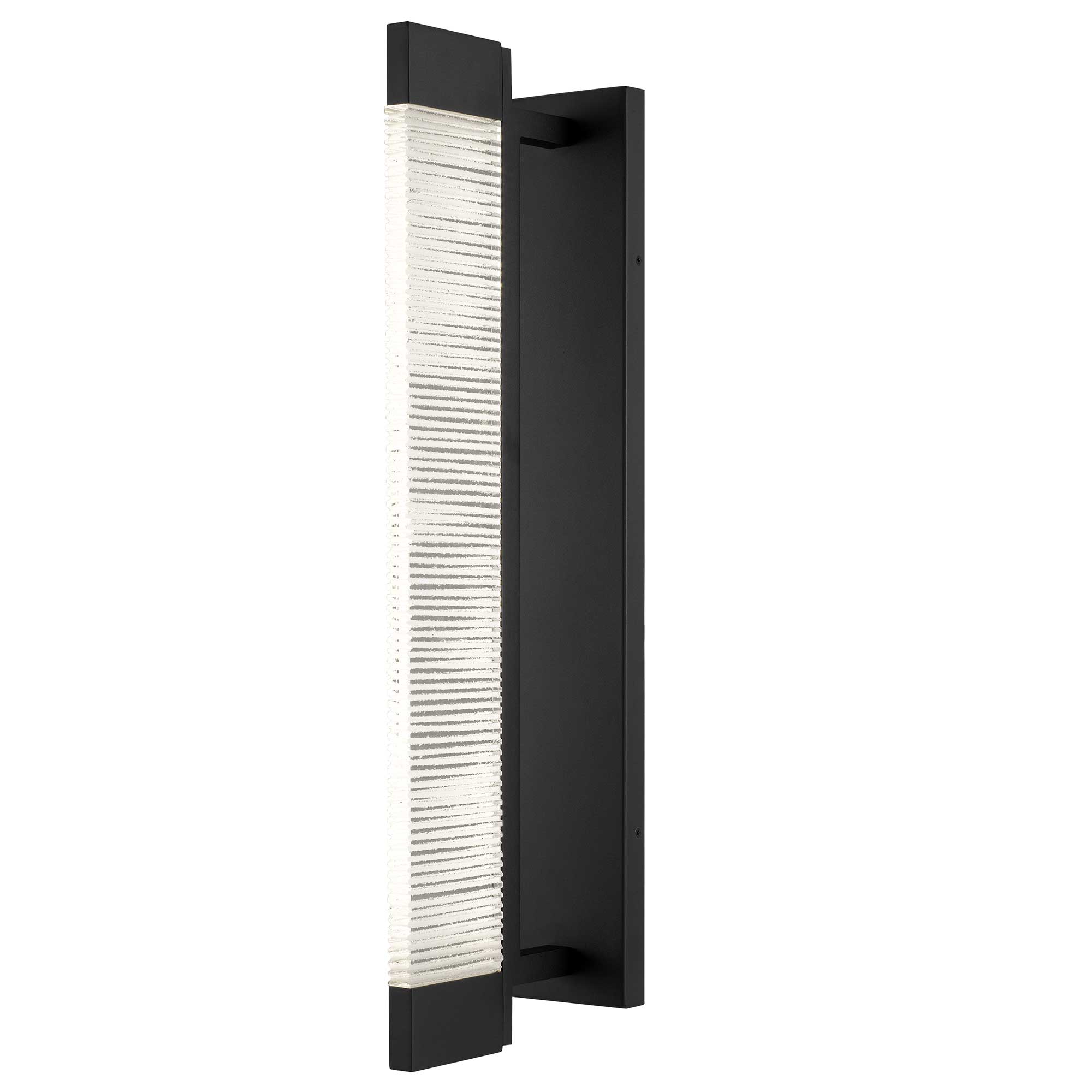 Alteck lighting AW0098-3CCT-W-BK 27" Solice Outdoor Wall Sconce With Modern Architectural LED Exterior Wall Light - Finish: Sand Black