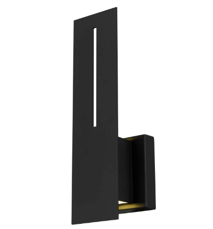 Alteck lighting AW0109-3CCT-W-BK Slot 1-lt 15" Tall LED Outdoor Wall Sconce, 3CCT Selectable