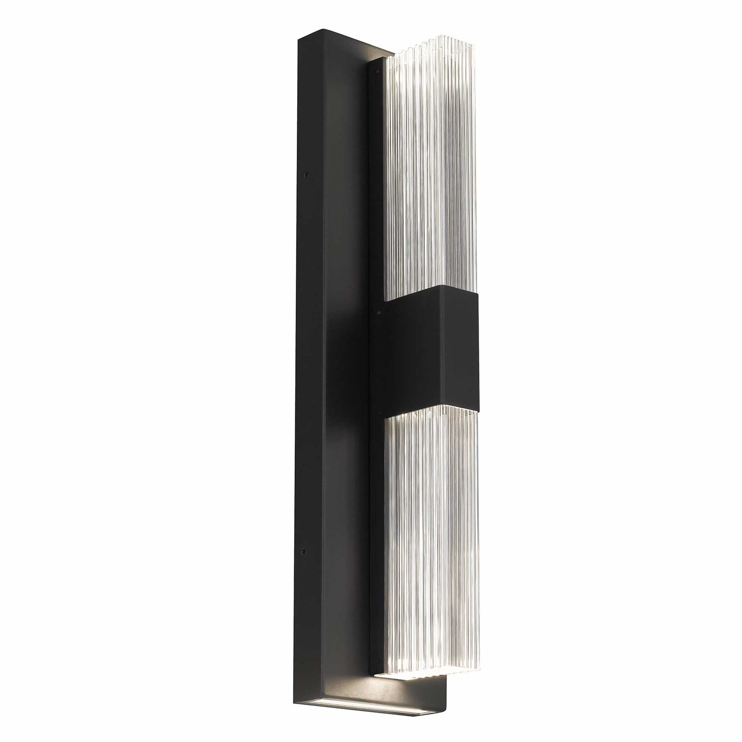 Alteck lighting AW0121-3CCT-W-BK Arles 18" LED Outdoor Wall Sconce Light - Finish: Sand Black