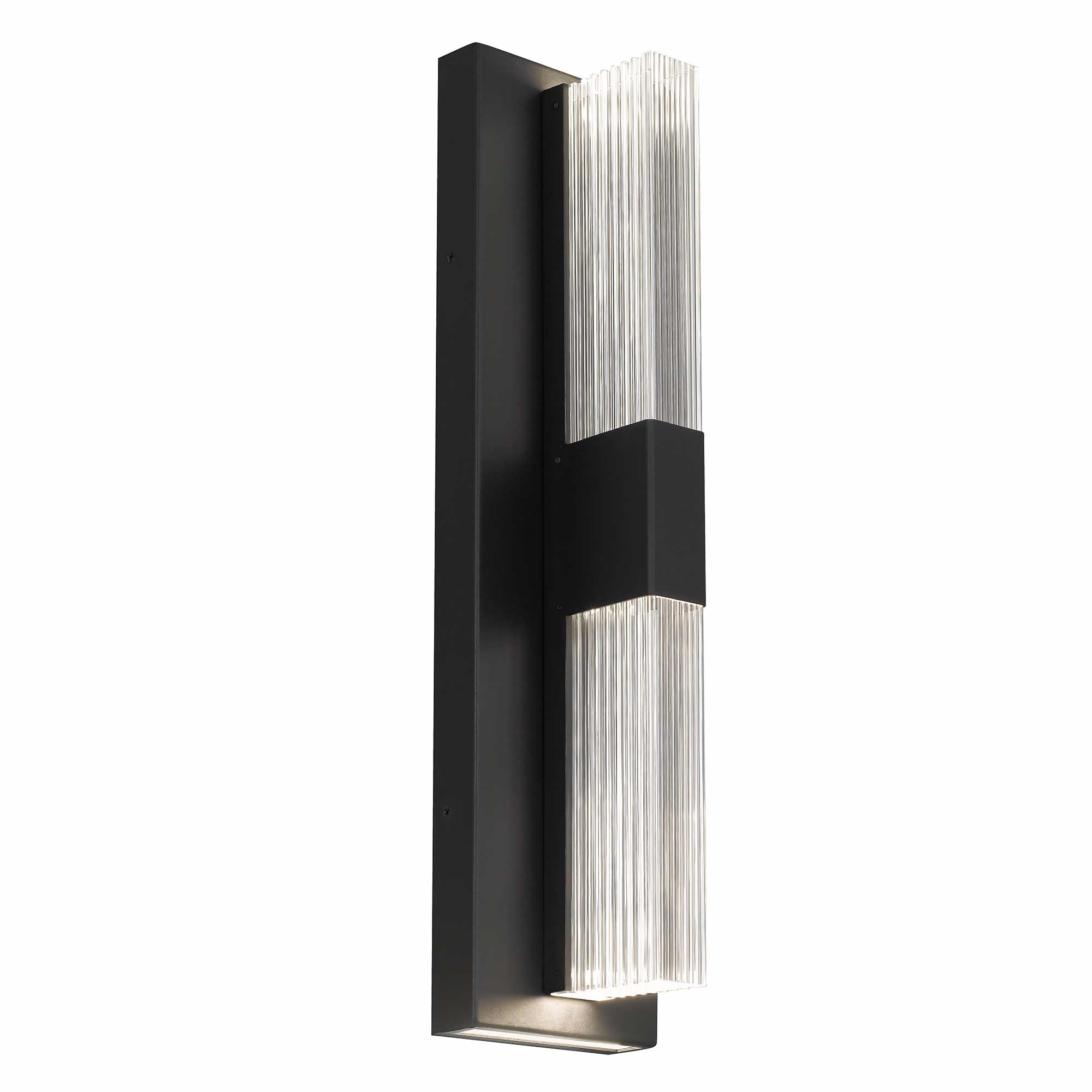 Alteck lighting AW0121-3CCT-W-BK Arles 18" LED Outdoor Wall Sconce Light - Finish: Sand Black