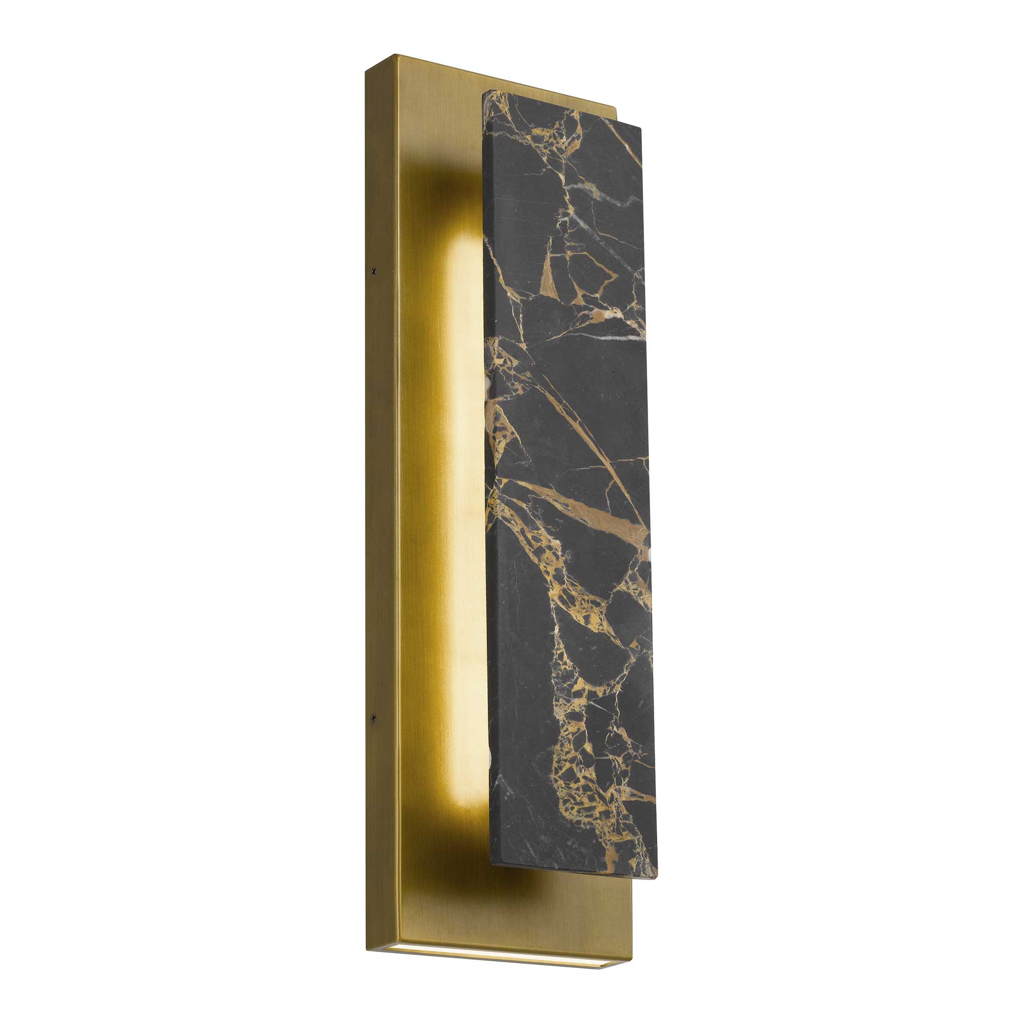 Alteck lighting AW0123-3CCT-W-PAB Zoey 18" LED Outdoor Wall Sconce Light - Finish: Painted Antique Brass