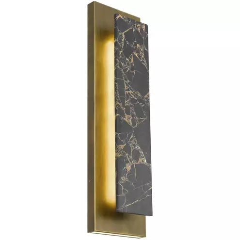 Alteck lighting AW0124-3CCT-W-PAB Zoey LED 24 inch Painted Antique Brass Outdoor Wall Sconce, 3CCT 3000K/4000K/5000K, Lumens 350lm, Watt 30