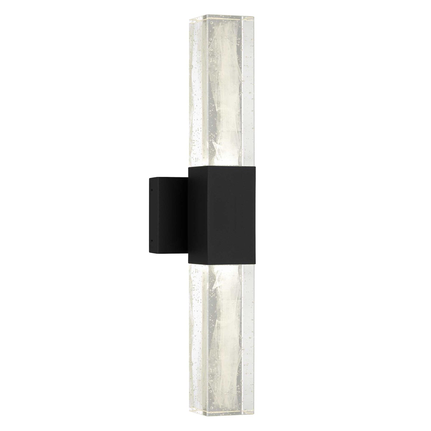 Alteck lighting AW0129-3CCT-W-BK Folio 24" LED Outdoor Wall Sconce Light - Finish: Sand Black