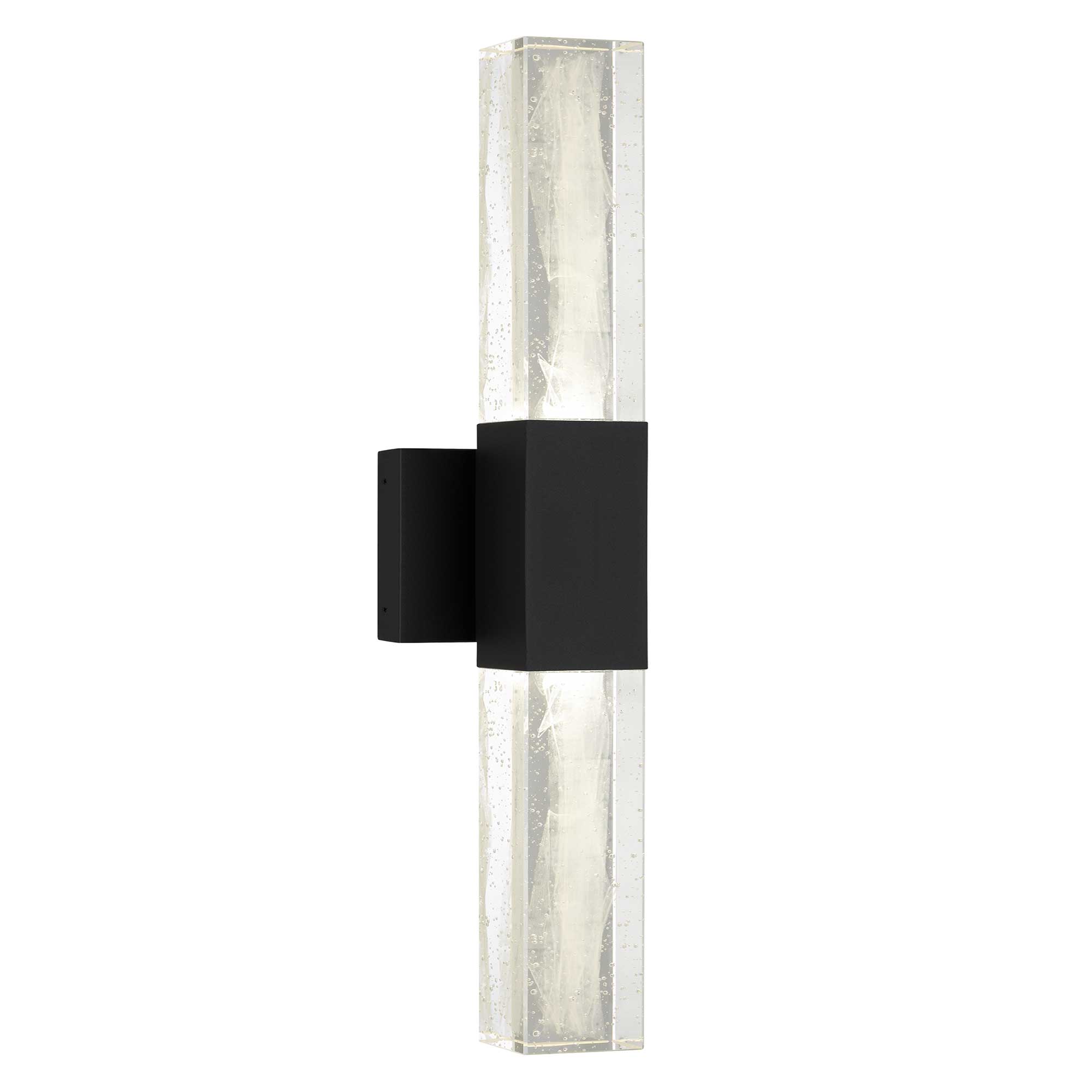 Alteck lighting AW0129-3CCT-W-BK Folio 24" LED Outdoor Wall Sconce Light - Finish: Sand Black