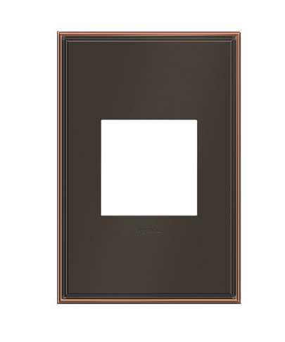 Legrand AWC1G2OB4 Adorne 1-Gang Screwless Wall Plate, Oil-Rubbed Bronze Finish