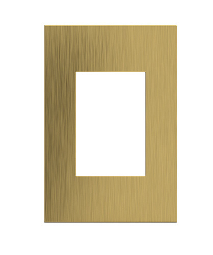 Legrand AWC1G3BSB4 Adorne 1-Gang+ Screwless Wall Plate, Brushed Satin Brass Finish