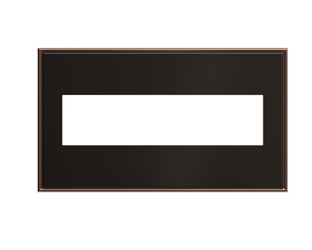 Legrand AWC4GOB4 Adorne 4-Gang Screwless Wall Plate, Oil-Rubbed Bronze Finish