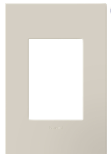 Legrand AWP1G3OM Adorne One-Plus-Gang Screwless Wall Plate with Microban, Oatmeal Finish