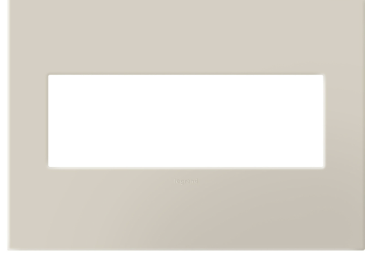 Legrand AWP3GOM Adorne Three-Gang Screwless Wall Plate with Microban, Oatmeal Finish