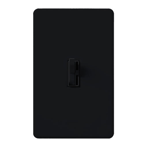 Lutron AY-10P-BL Ariadni Toggle Dimmer, Single Pole, 1000W Incandescent/Halogen, Black Finish