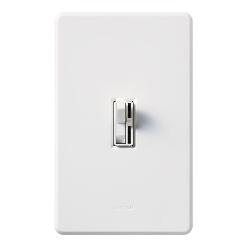 Lutron AY-10P-WH Ariadni Toggle Dimmer, Single Pole, 1000W Incandescent/Halogen, White Finish