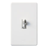 Lutron AY-10PNL-WH Ariadni Toggle Dimmer with Locator Light, Single Pole, 1000W Incandescent/Halogen, White Finish