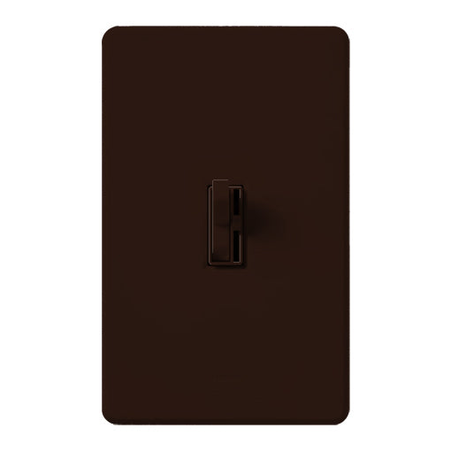 Lutron AYF-103P-277-BR Ariadni Toggle Dimmer, 3-Wire Fluorescent, Single Pole/3-Way, 277V, 6A, Brown Finish